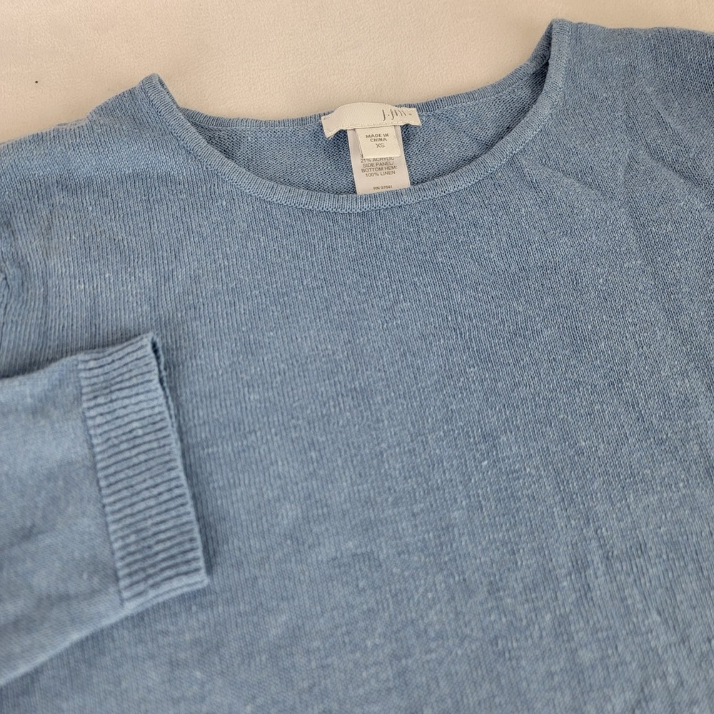 J Jill Sweater Womens XS Linen Blend Pullover Lightweight Casual Classic Coastal